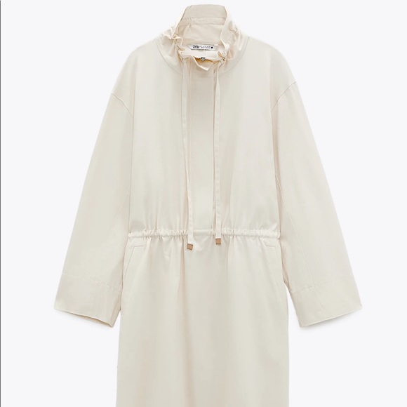 Zara PARKA DRESS - LIMITED EDITION BEIGE NEW - Picture 6 of 7